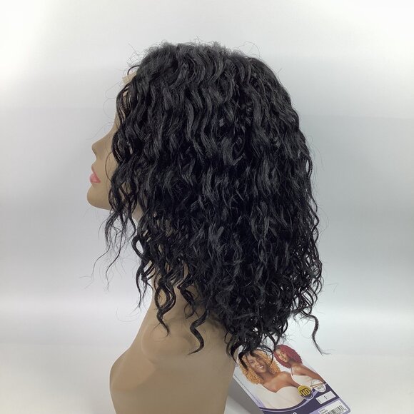 Outre Lace Front Yanara Wig Color 1 Curly HD Transparent Lace Pre-Plucked - Picture 5 of 9